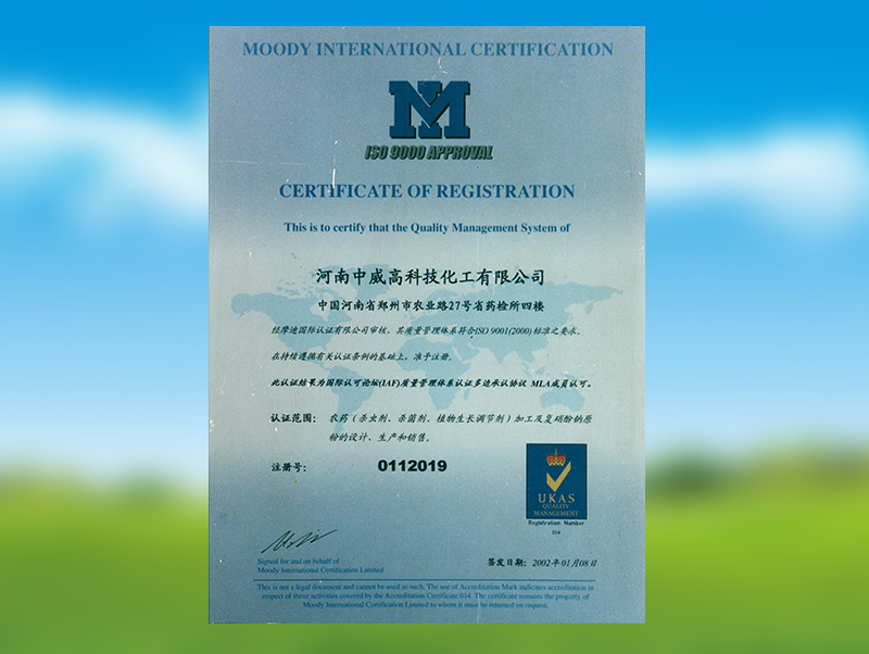 ISO9001：2000質(zhì)量管理體系認(rèn)證